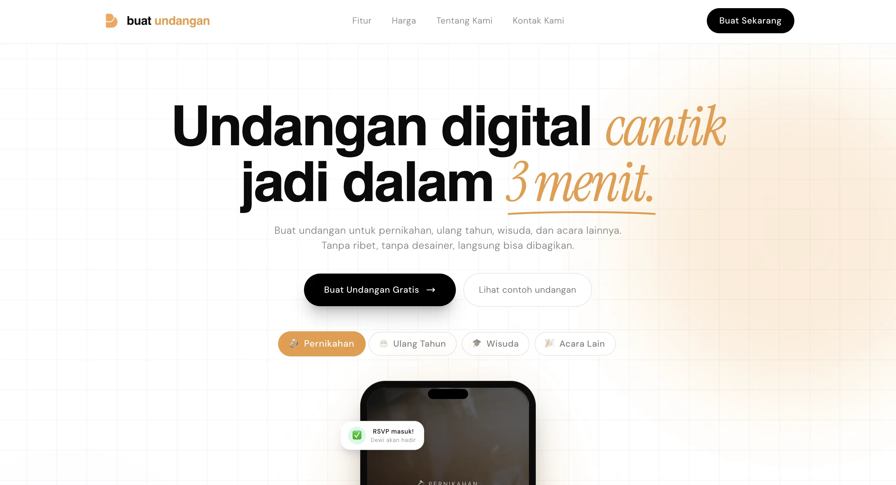 Tampilan Buatundangan.id